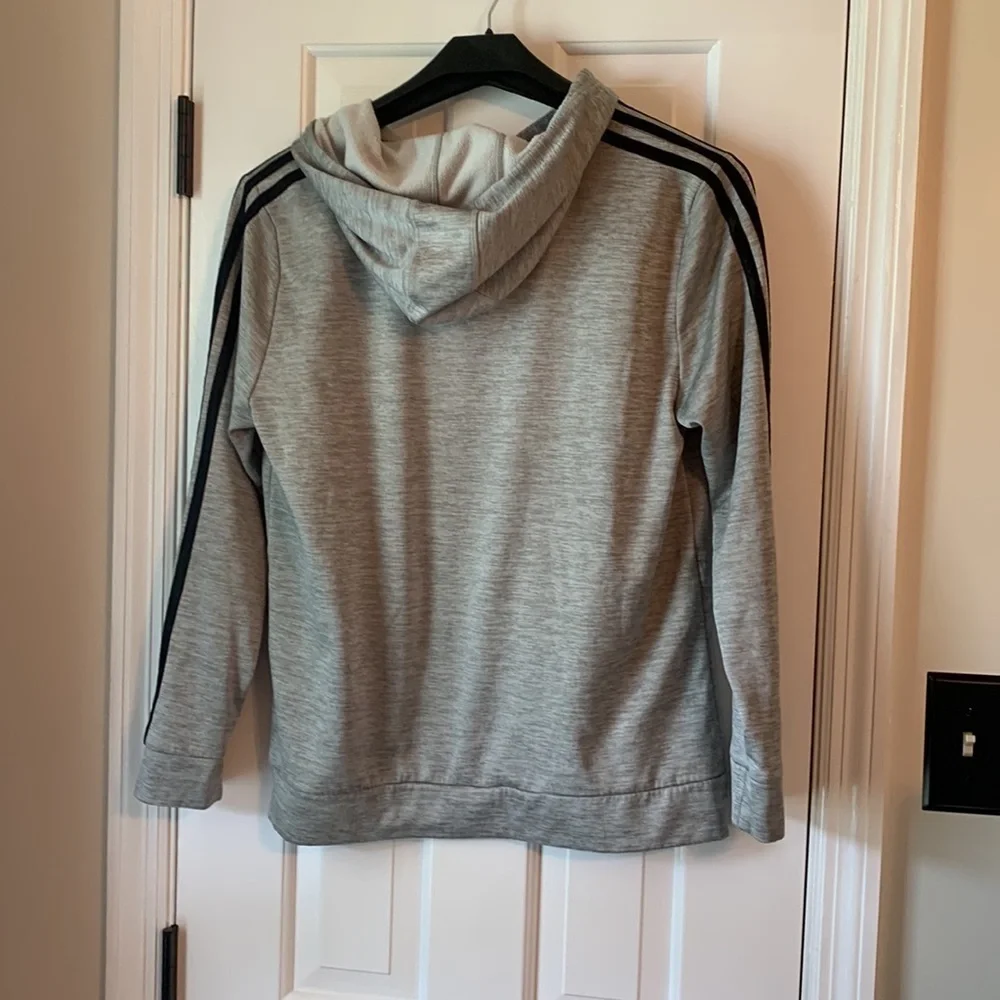 Grey Adidas Kids Hoodie XL
